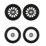 Maxbell 2pcs PU Scooter Wheels Speed Skates Trolley Wheels Replacement 100mm Black