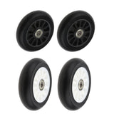 Maxbell 2pcs PU Scooter Wheels Speed Skates Trolley Wheels Replacement 100mm Black