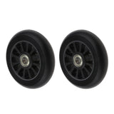 Maxbell 2pcs PU Scooter Wheels Speed Skates Trolley Wheels Replacement 100mm Black