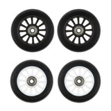 Maxbell 2pcs PU Scooter Wheels Speed Skates Trolley Wheels Replacement 100mm Black