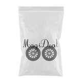 Maxbell 2pcs PU Scooter Wheels Speed Skates Trolley Wheels Replacement 100mm Black