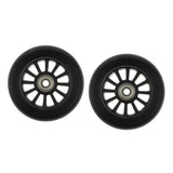 Maxbell 2pcs PU Scooter Wheels Speed Skates Trolley Wheels Replacement 100mm Black