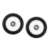 Maxbell 2pcs PU Scooter Wheels Speed Skates Trolley Wheels Replacement 100mm White