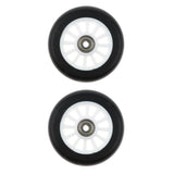 Maxbell 2pcs PU Scooter Wheels Speed Skates Trolley Wheels Replacement 100mm White
