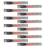 Maxbell 12 Pieces Durable Archery Arrow Stickers Wraps  Skull and Red
