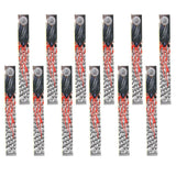 Maxbell 12 Pieces Durable Archery Arrow Stickers Wraps  Skull and Red