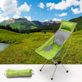 Maxbell Outdoor Foldable Camping Chair Fishing Beach Seat Lounger w/ Pillow Green