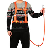 Maxbell Outdoor 5 point Half Body Climbing Harness Safety Belt Rescue Rope L + 5m
