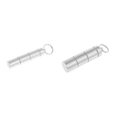 Maxbell Aluminum Alloy Waterproof Pill Box Mini Tablet Case Separated Layers 90x17mm