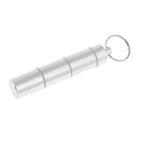 Maxbell Aluminum Alloy Waterproof Pill Box Mini Tablet Case Separated Layers 90x17mm
