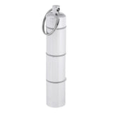 Maxbell Aluminum Alloy Waterproof Pill Box Mini Tablet Case Separated Layers 90x17mm
