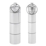 Maxbell Aluminum Alloy Waterproof Pill Box Mini Tablet Case Separated Layers 90x17mm
