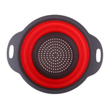 Maxbell Camping Hiking Collapsible Colander Kitchen Folding Strainer Basket L Red