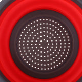 Maxbell Camping Hiking Collapsible Colander Kitchen Folding Strainer Basket L Red