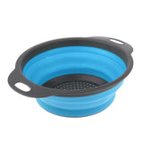Maxbell Camping Hiking Collapsible Colander Kitchen Folding Strainer Basket L Blue
