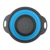 Maxbell Camping Hiking Collapsible Colander Kitchen Folding Strainer Basket L Blue