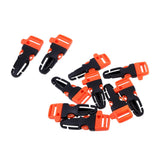 Maxbell 10pcs Cord Bracelet Side Release Buckle Survival Whistle 7.5x3.5cm Orange