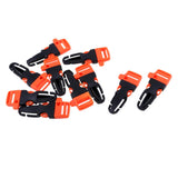 Maxbell 10pcs Cord Bracelet Side Release Buckle Survival Whistle 7.5x3.5cm Orange