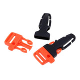 Maxbell 10pcs Cord Bracelet Side Release Buckle Survival Whistle 7.5x3.5cm Orange