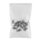 Maxbell 10pcs Cord Bracelet Side Release Buckle Survival Whistle 5.5x3.5cm Black