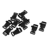 Maxbell 10pcs Cord Bracelet Side Release Buckle Survival Whistle 5.5x3.5cm Black