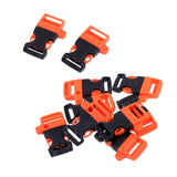 Maxbell 10pcs Cord Bracelet Side Release Buckle Survival Whistle 5.5x3.5cm Orange
