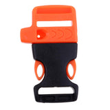 Maxbell 10pcs Cord Bracelet Side Release Buckle Survival Whistle 5.5x3.5cm Orange