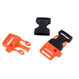 Maxbell 10pcs Cord Bracelet Side Release Buckle Survival Whistle 5.5x3.5cm Orange