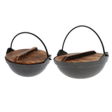 Maxbell Portable Shallow Mouth Camping Hanging Pot Outdoor Cooking Cookware 18cm