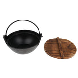 Maxbell Portable Shallow Mouth Camping Hanging Pot Outdoor Cooking Cookware 18cm