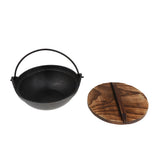 Maxbell Portable Shallow Mouth Camping Hanging Pot Outdoor Cooking Cookware 20cm