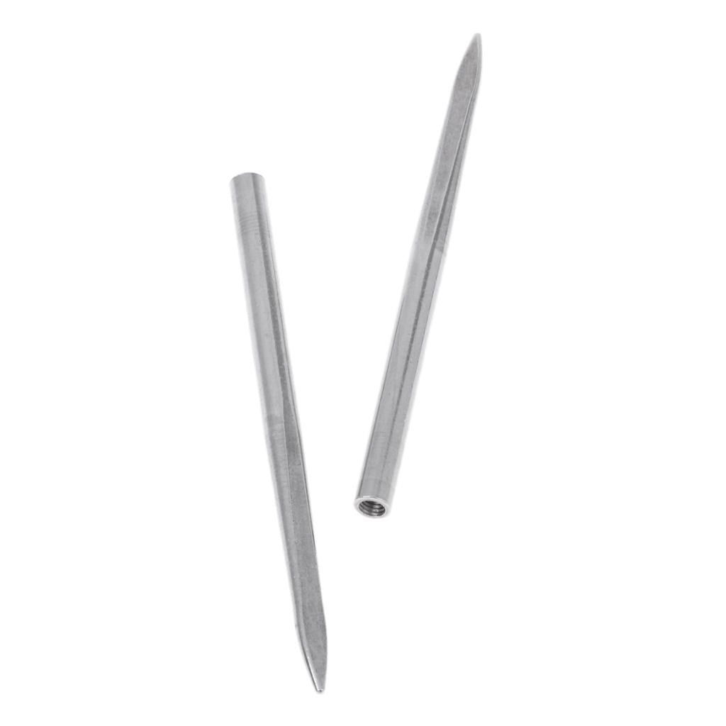 Maxbell 2pcs Stainless Steel Paracord Fid Lacing Stitching Needles Outdoors 80x5mm
