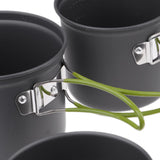 Maxbell Portable Outdoor Cookware Camping Picnic Cooking Bowls Pans Pots Set of 4