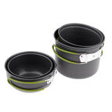 Maxbell Portable Outdoor Cookware Camping Picnic Cooking Bowls Pans Pots Set of 4