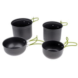 Maxbell Portable Outdoor Cookware Camping Picnic Cooking Bowls Pans Pots Set of 4