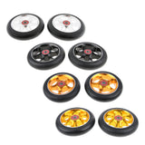Maxbell 1 Pair Replacement 110mm Stunt Scooter Wheels with Standard Bearings Silver