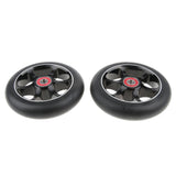 Maxbell 1 Pair Replacement 110mm Stunt Scooter Wheels with Standard Bearings Black