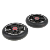 Maxbell 1 Pair Replacement 110mm Stunt Scooter Wheels with Standard Bearings Black