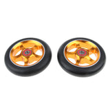Maxbell 1 Pair Replacement 110mm Stunt Scooter Wheels with Standard Bearings Gold 1