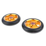 Maxbell 1 Pair Replacement 110mm Stunt Scooter Wheels with Standard Bearings Gold 1