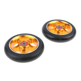Maxbell 1 Pair Replacement 110mm Stunt Scooter Wheels with Standard Bearings Gold 1