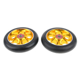 Maxbell 1 Pair Replacement 110mm Stunt Scooter Wheels with Standard Bearings Gold 2