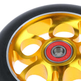 Maxbell 1 Pair Replacement 110mm Stunt Scooter Wheels with Standard Bearings Gold 2