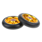 Maxbell 1 Pair Replacement 110mm Stunt Scooter Wheels with Standard Bearings Gold 2
