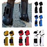 Maxbell 2 Pairs Horse Leg Boots Front Hind Leg Tendon Protect Equestrian Red