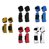 Maxbell 2 Pairs Horse Leg Boots Front Hind Leg Tendon Protect Equestrian Red