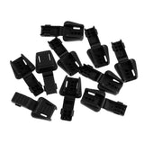 Maxbell 10 Pieces Plastic Zipper Puller End Lock Zip Pull End for 3-4mm Cord Black