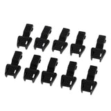 Maxbell 10 Pieces Plastic Zipper Puller End Lock Zip Pull End for 3-4mm Cord Black