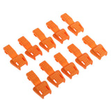 Maxbell 10 Pieces Plastic Zipper Puller End Lock Zip Pull End for 3-4mm Cord Orange