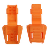 Maxbell 10 Pieces Plastic Zipper Puller End Lock Zip Pull End for 3-4mm Cord Orange